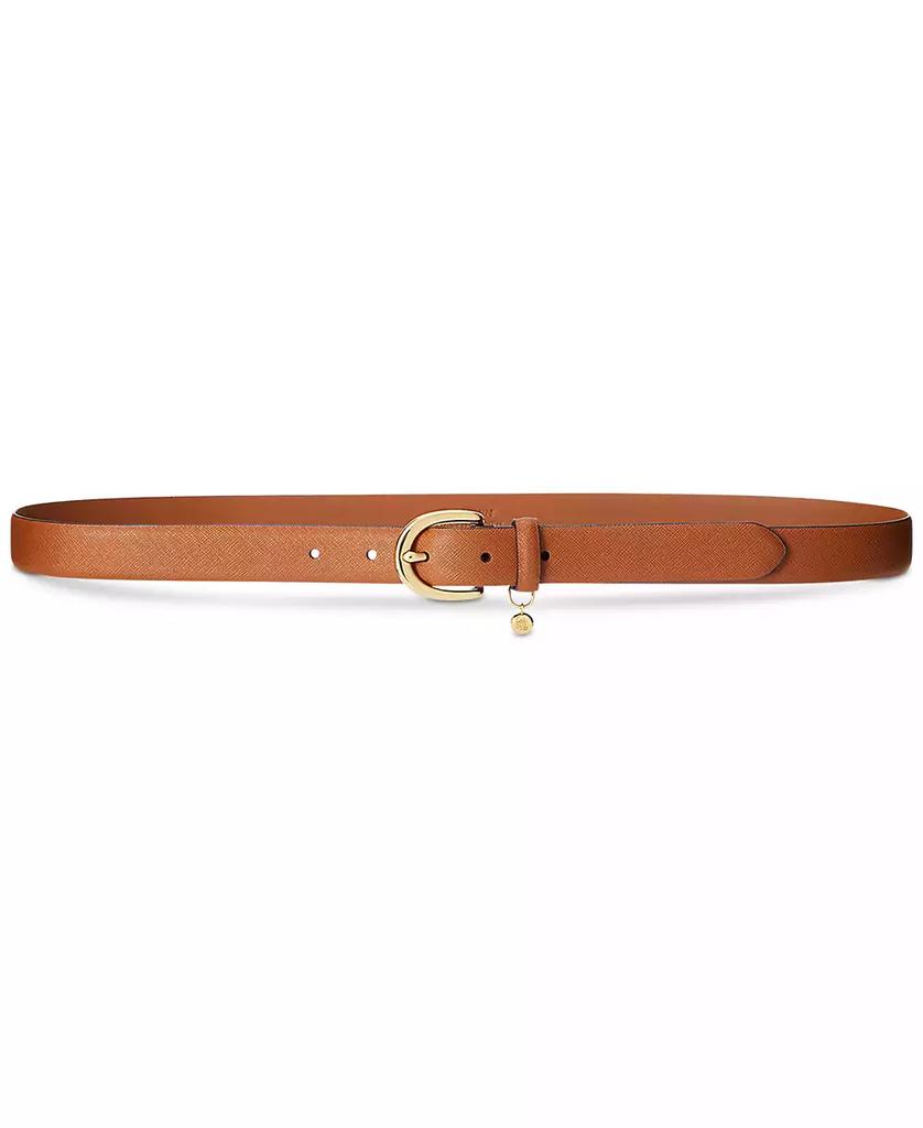 Ralph Lauren Women's Charm Crosshatch Leather Belt