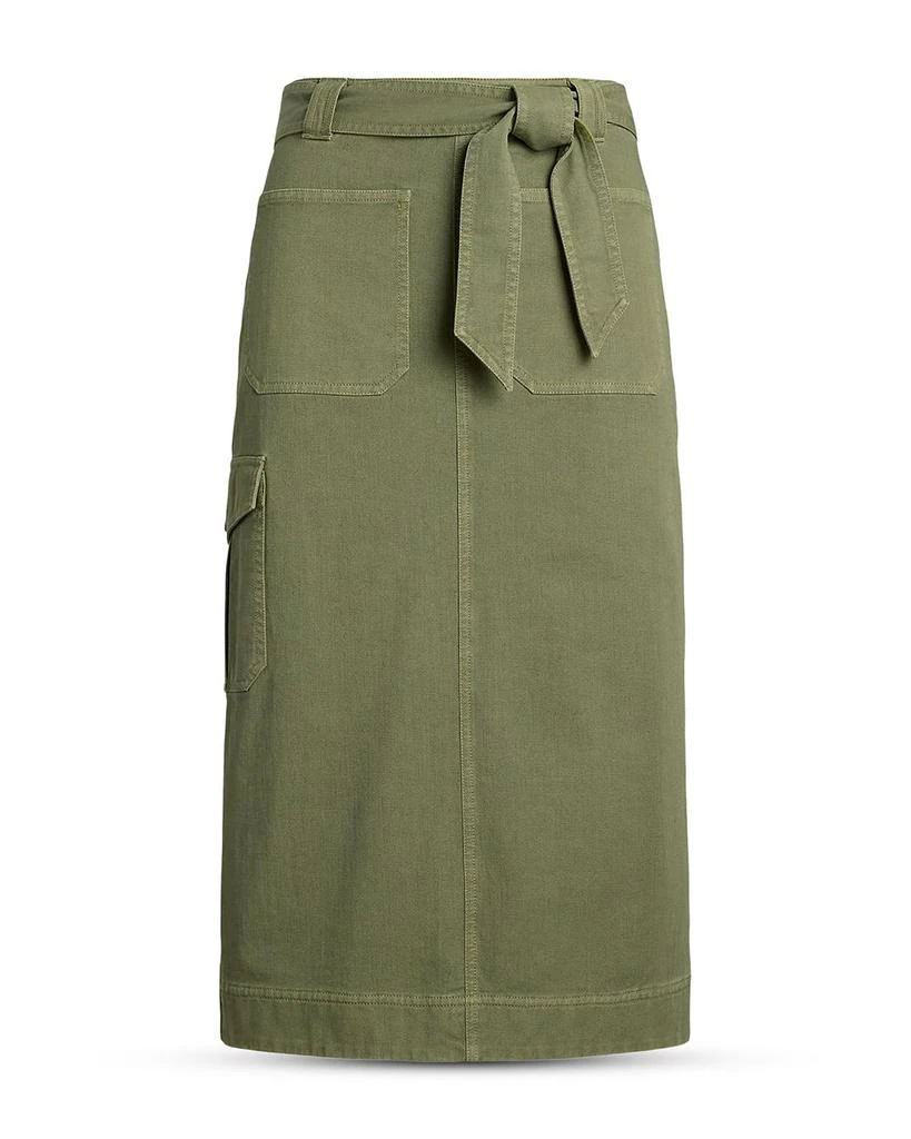 Ralph Lauren Belted Cotton Twill Pencil Skirt 5