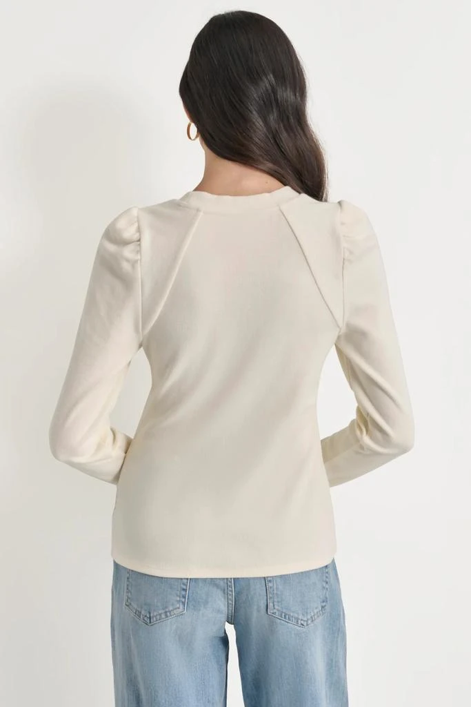 DKNY PUFF SLEEVE CREW NECK TOP 2