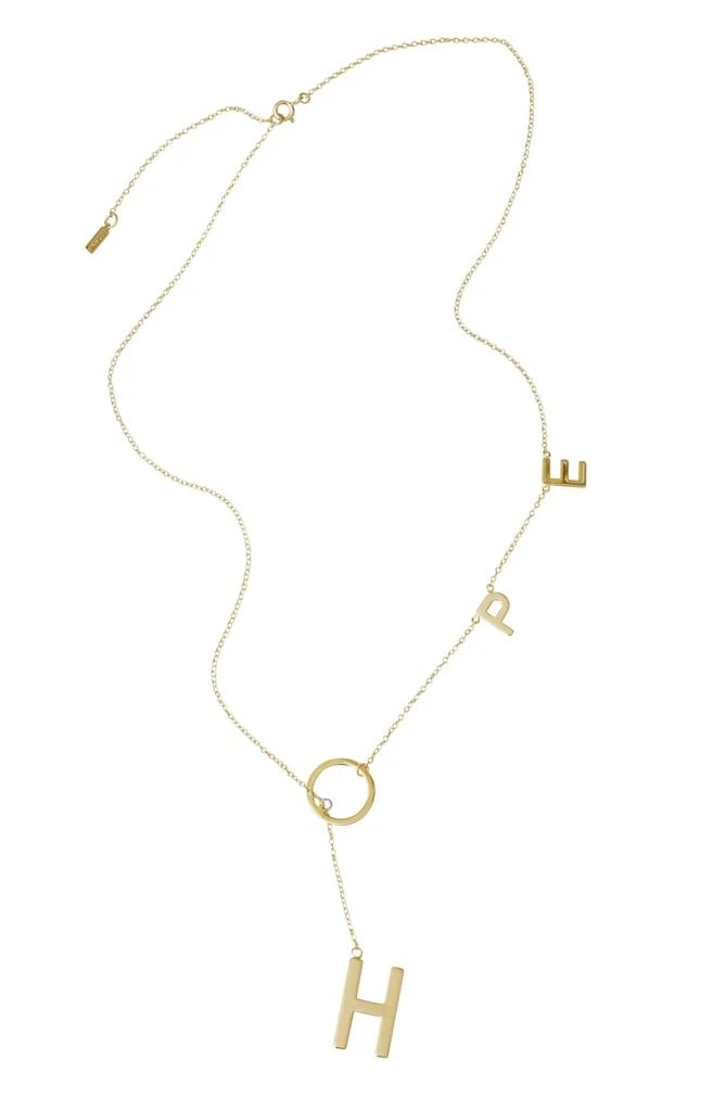 Adornia Adornia Hope Lariat Necklace gold 1