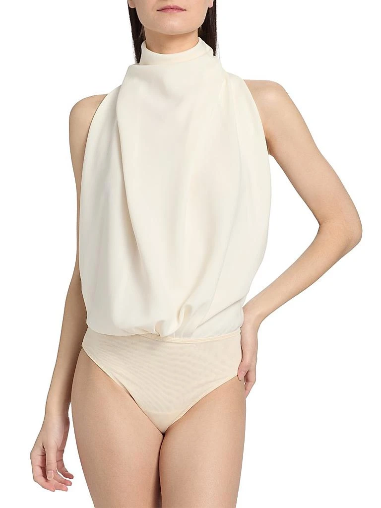 Ronny Kobo Bethe Draped Bodysuit 6