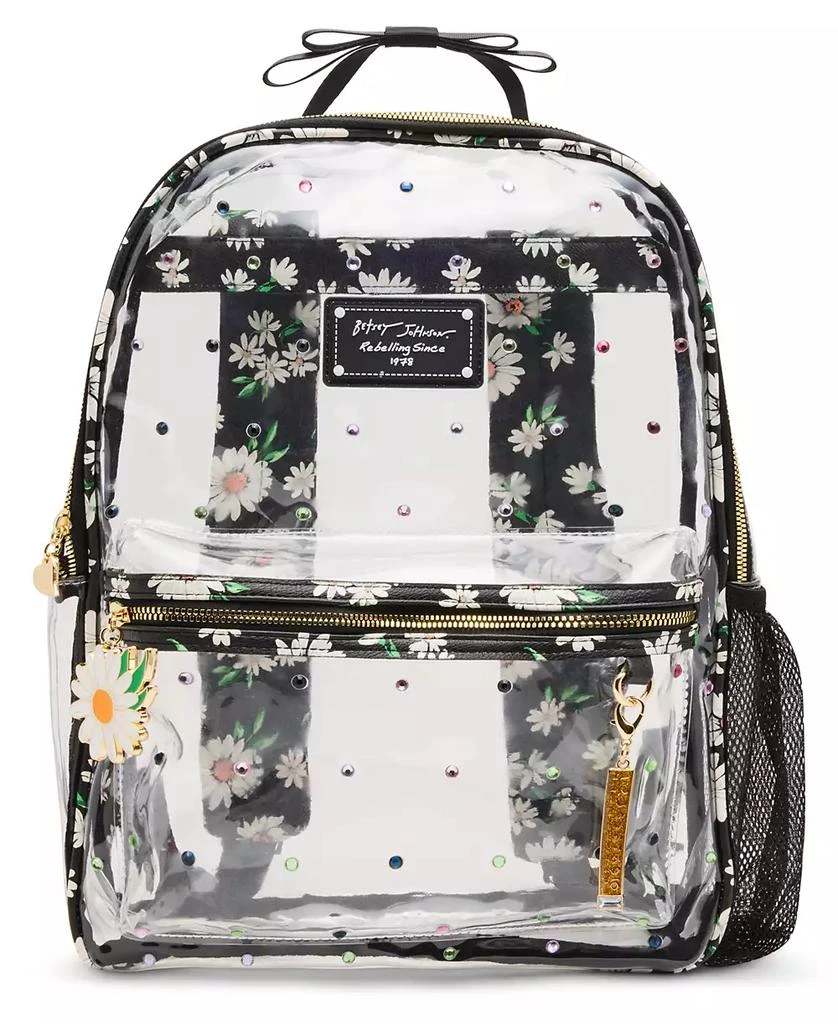 Betsey Johnson Wild Child Clear Large Backpack with Pouch 2