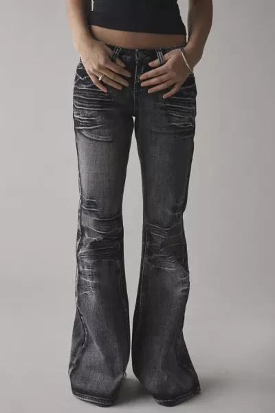 Jaded London Jaded London Washed Black Drift Flare Jean 3