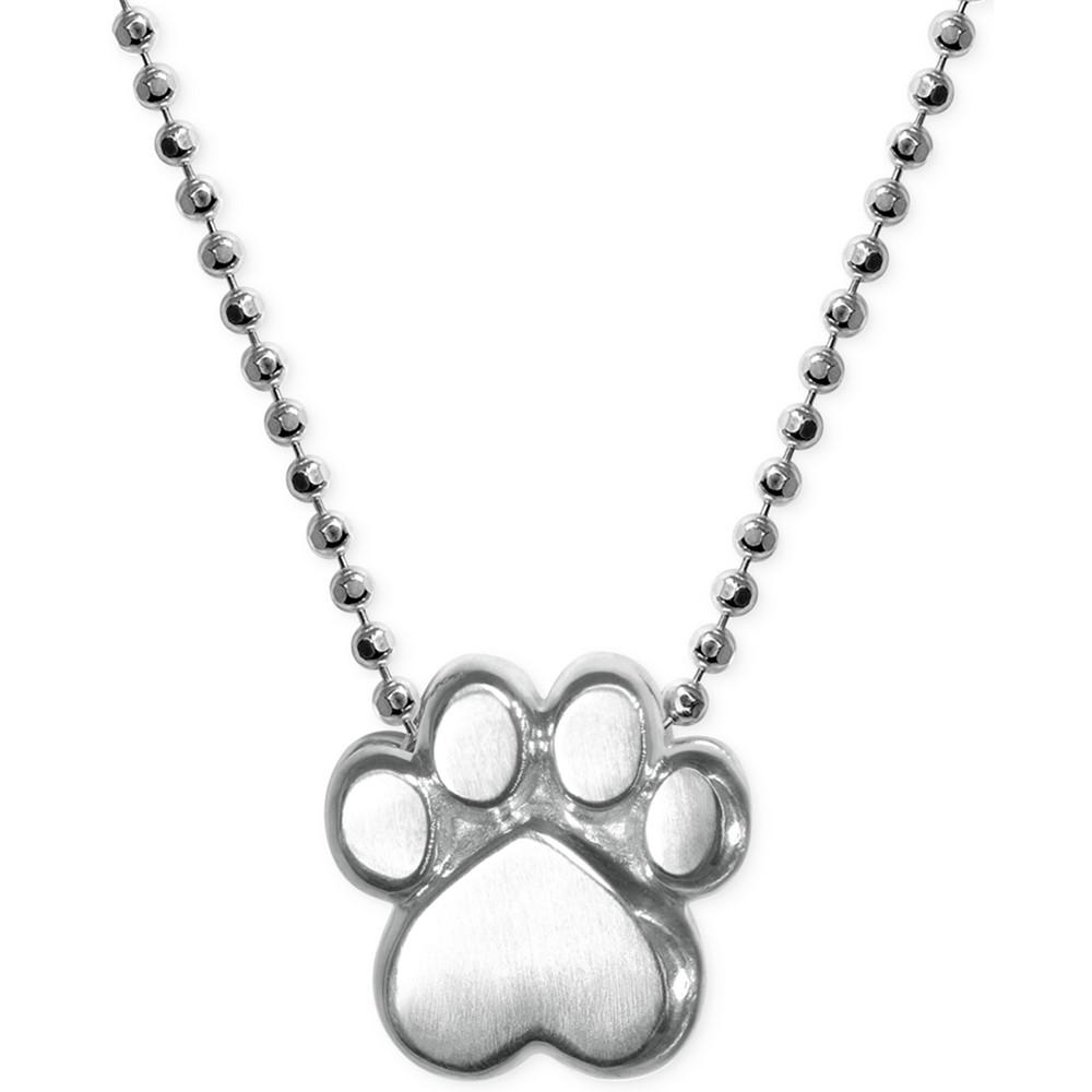 Alex Woo Little Activists by Paw Pendant Necklace in Sterling Silver