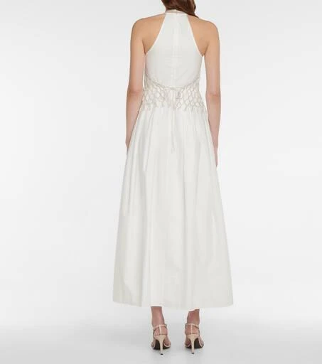 Brunello Cucinelli Embellished cotton-blend gown 3