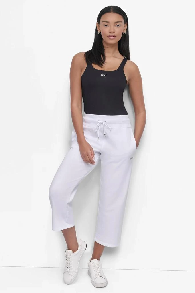 DKNY MINI STUD LOGO CROP PANT 4