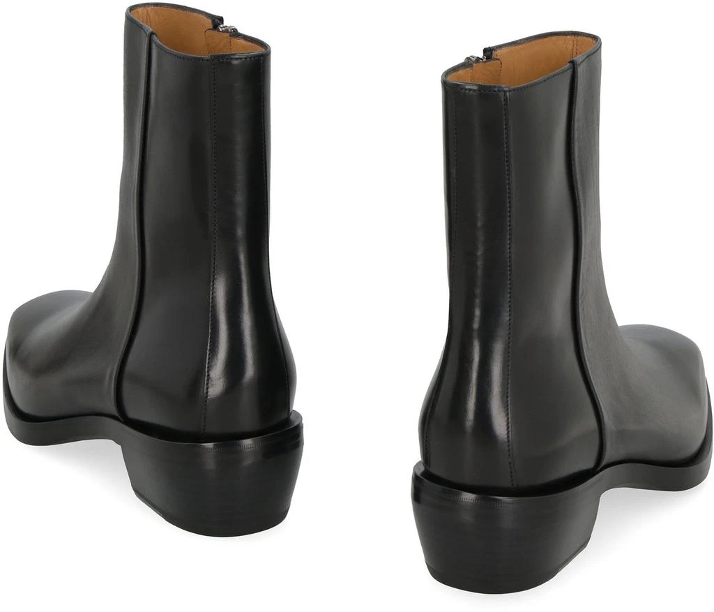 Salvatore Ferragamo Ferragamo Squared-Toe Side-Zip Ankle Boots 3