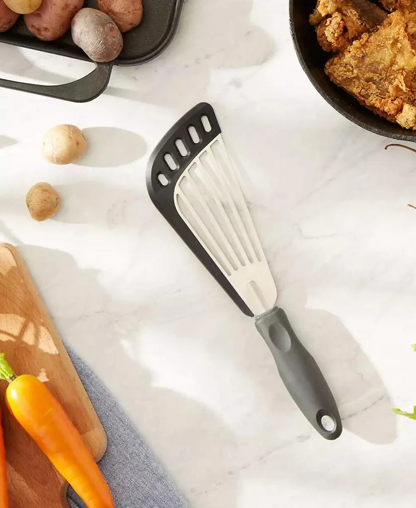 RSVP International Endurance Stainless Steel 11x3" Angled Slotted Spatula 2