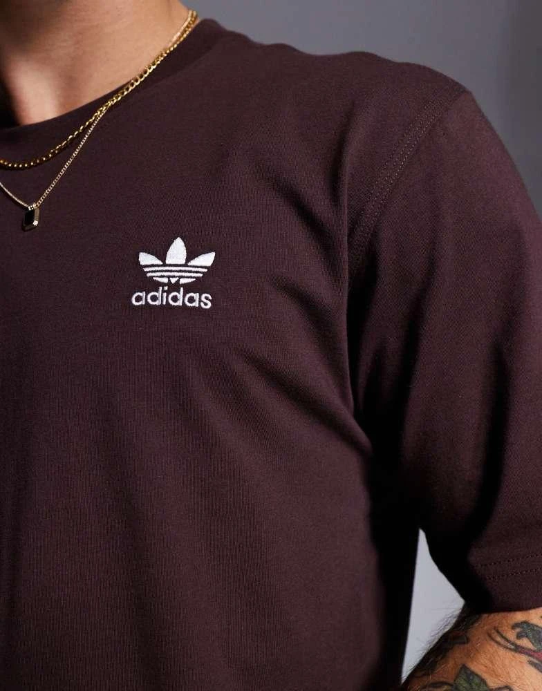 Adidas adidas Originals essential t-shirt in shadow brown 4