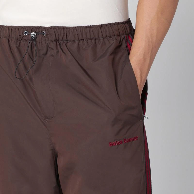 Adidas Brown nylon jogging trousers 5