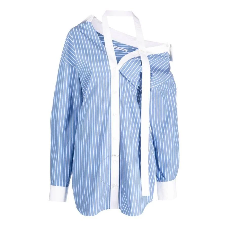 Striped Off-The-Shoulder Mini Shirt Dress  On Sale Now with Up to 68% Off  | Discover Exclusive Deals & Savings at BeyondStyle  Authentic Alexander  Wang female|women with Limited-Time Discounts, Free Shipping,