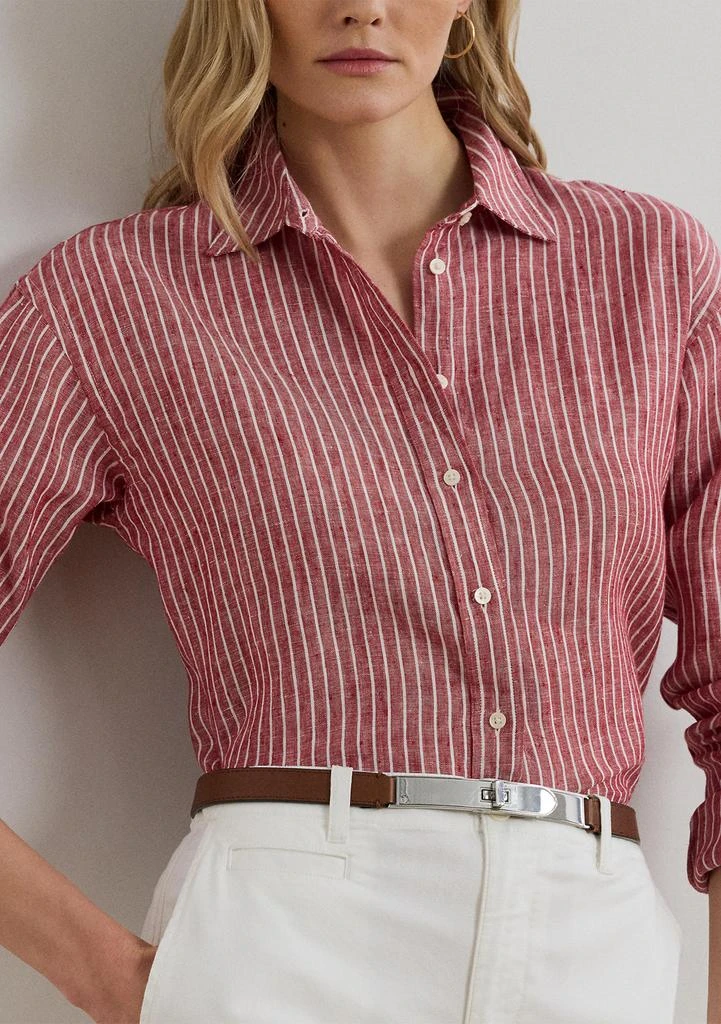 Ralph Lauren Women's Relaxed Fit Striped Linen Shirt 3