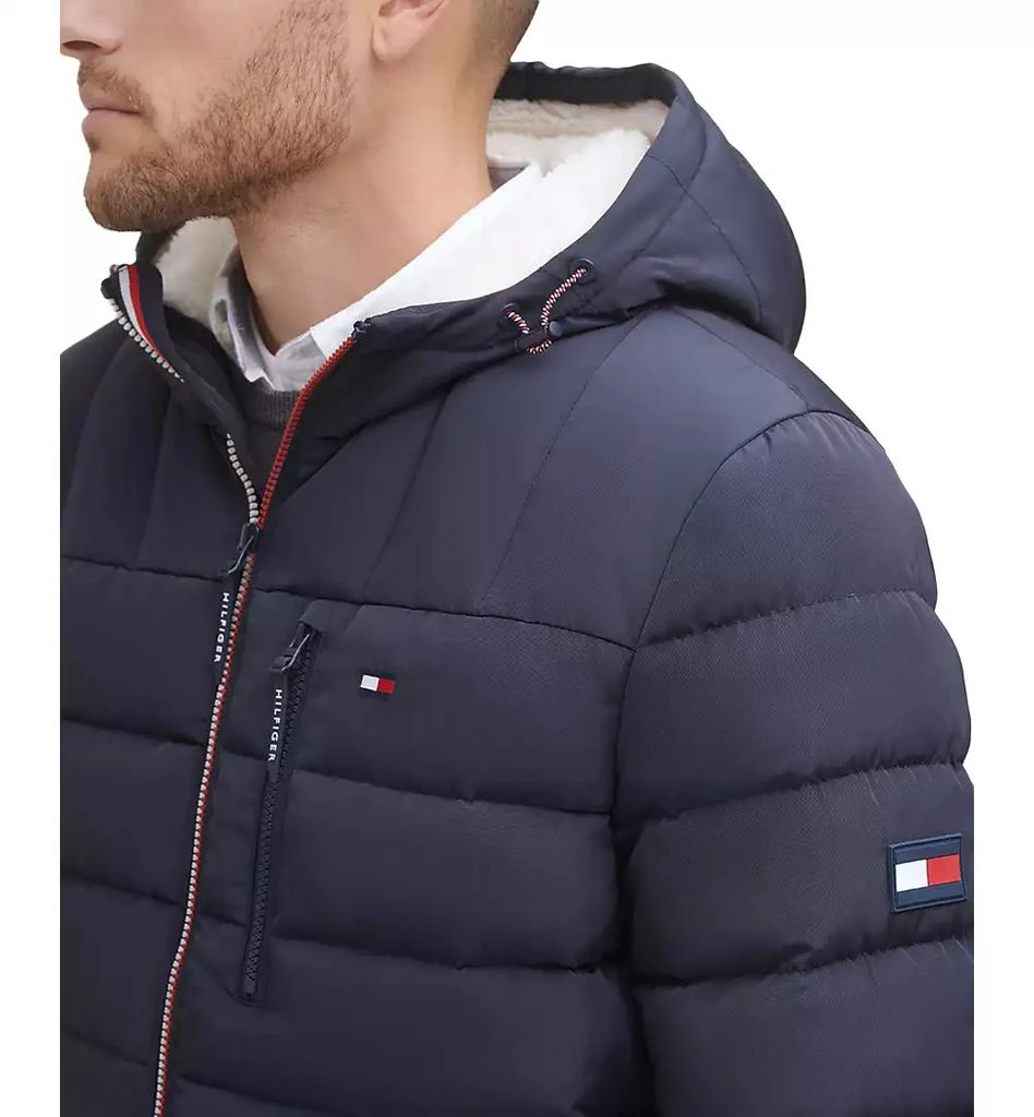 Tommy Hilfiger Men's  Sherpa Lined Hooded Quilted Puffer Jacket 5