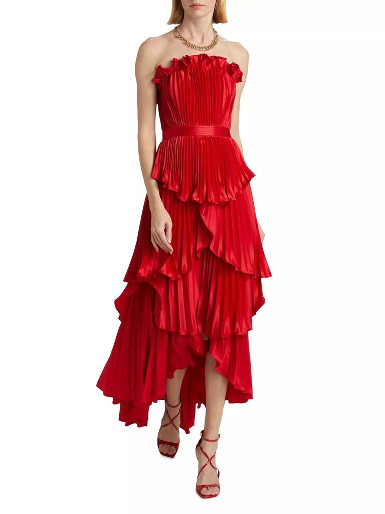 AMUR Janey Tiered Shell High-Low Gown 2