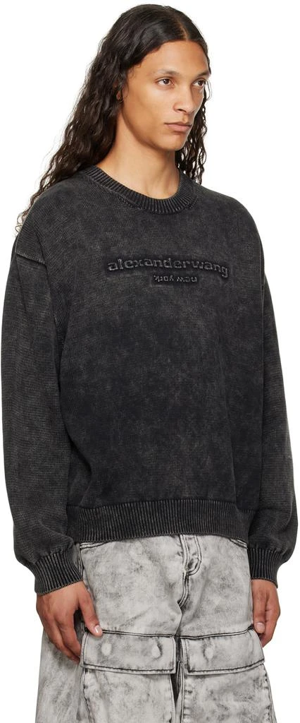 Alexander Wang Black Oversize Logo Sweater 2