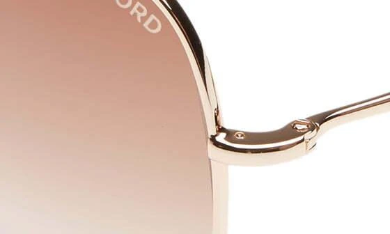 Tom Ford Georgina Sunglasses TOM FORD Georgina 57mm Gradient Lens Square Sunglasses  main image 4