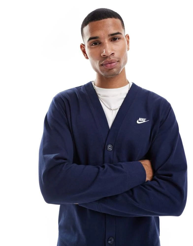 NIKE Nike Club cardigan in dark navy 1