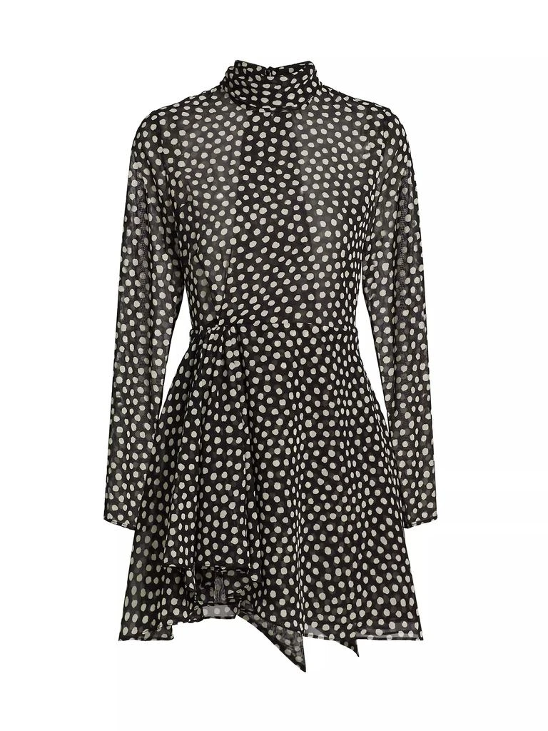 Ronny Kobo Carlotta Polka Dot Tie Minidress 1