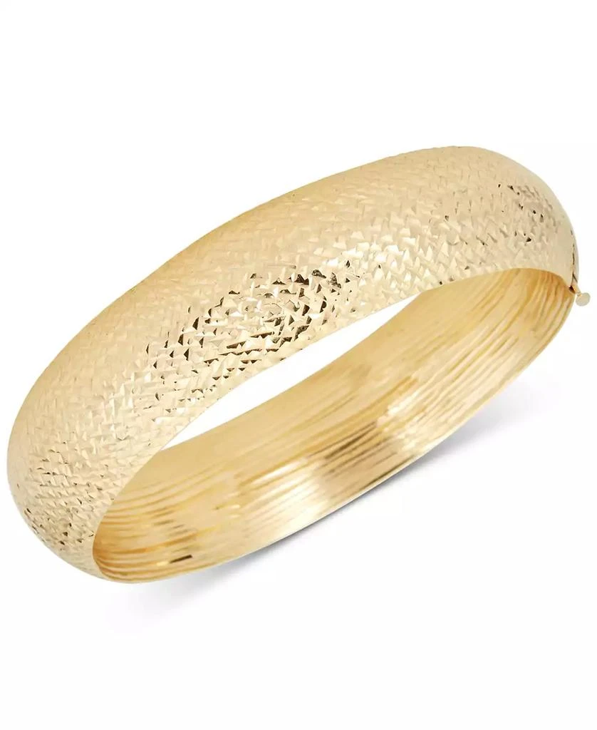 Macy's Diamond-Cut Wide Bangle Bracelet in 14k Gold 1