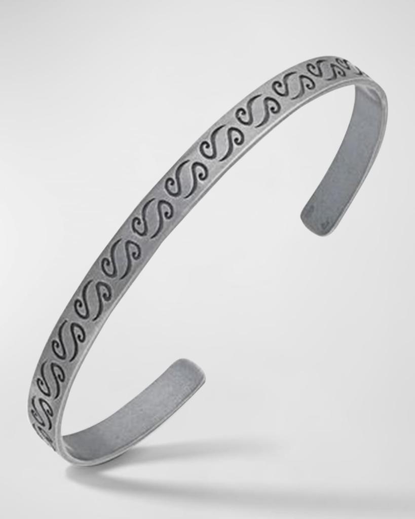 Marco Dal Maso Men's Ara Engraved Cuff Bracelet