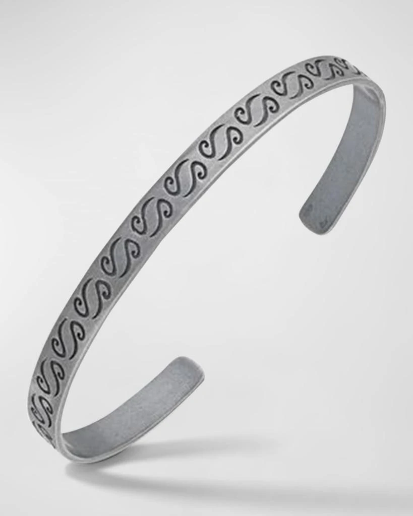 Marco Dal Maso Men's Ara Engraved Cuff Bracelet 1
