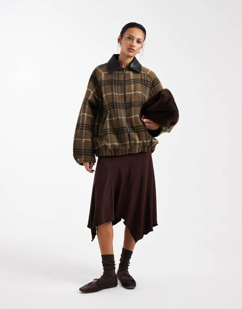 Cotton On Cotton On sandy midi skirt in dark oak
