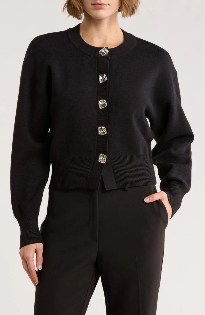 Jason Wu Crewneck Button-Up Cardigan