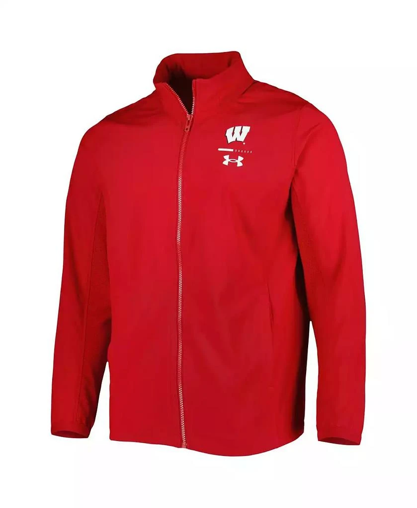 Under Armour Men's Red Wisconsin Badgers Squad 3.0 Full-Zip Jacket 4