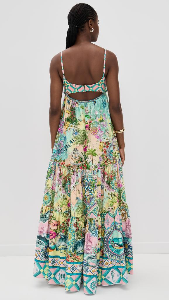 Camilla Long Dress with Jersey Bodice