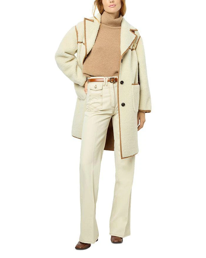 Gerard Darel Lysange Faux Shearling Coat 4