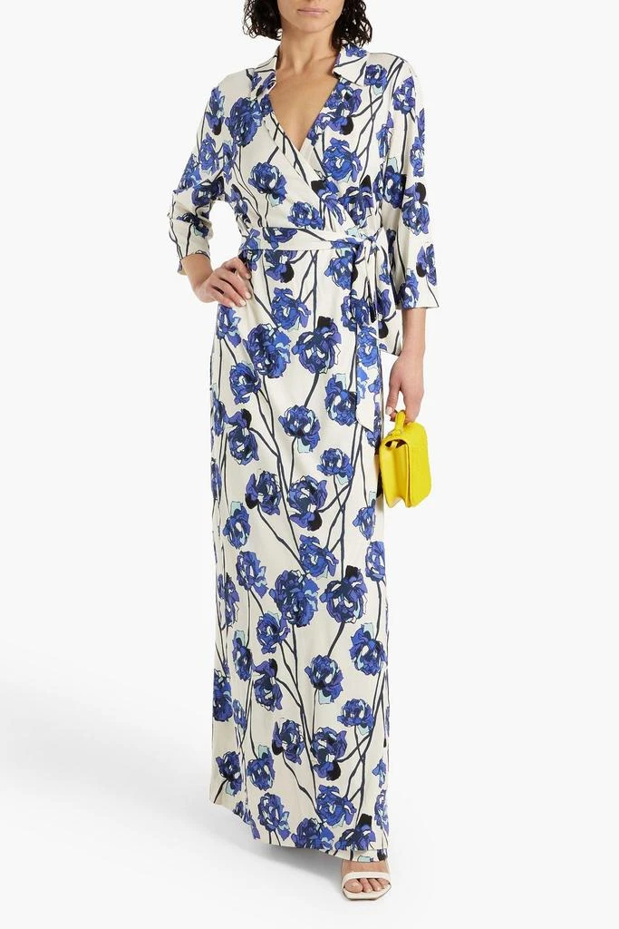 DIANE VON FURSTENBERG Abigail floral-print silk-jersey maxi wrap dress 2