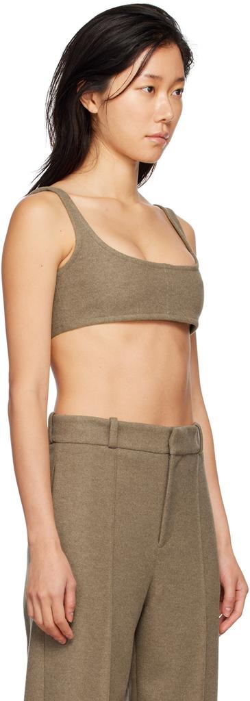 Yuzefi Taupe Scoop Tank Top