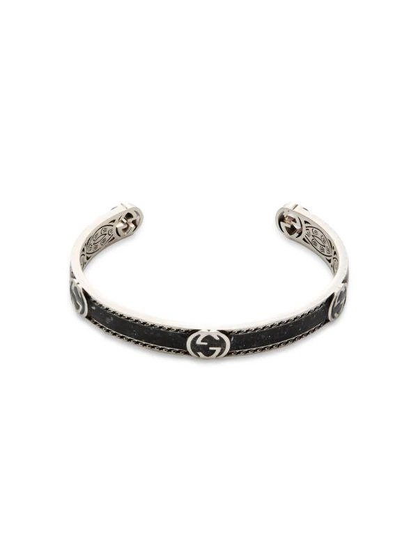 Gucci Sterling Silver Logo Cuff Bracelet 1
