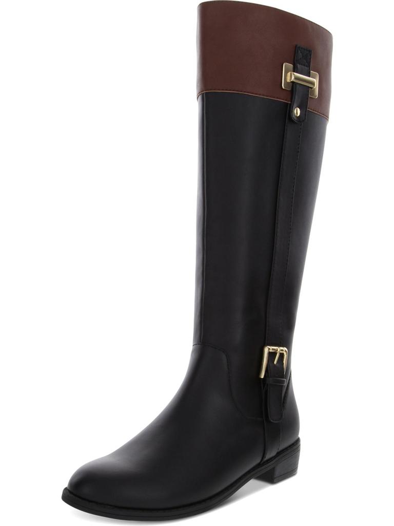 Karen Scott Deliee 2 Womens Faux Leather Riding Boots