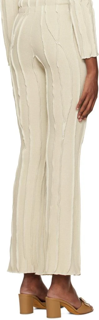 Helenamanzano Beige 3D Stripe Trousers 3