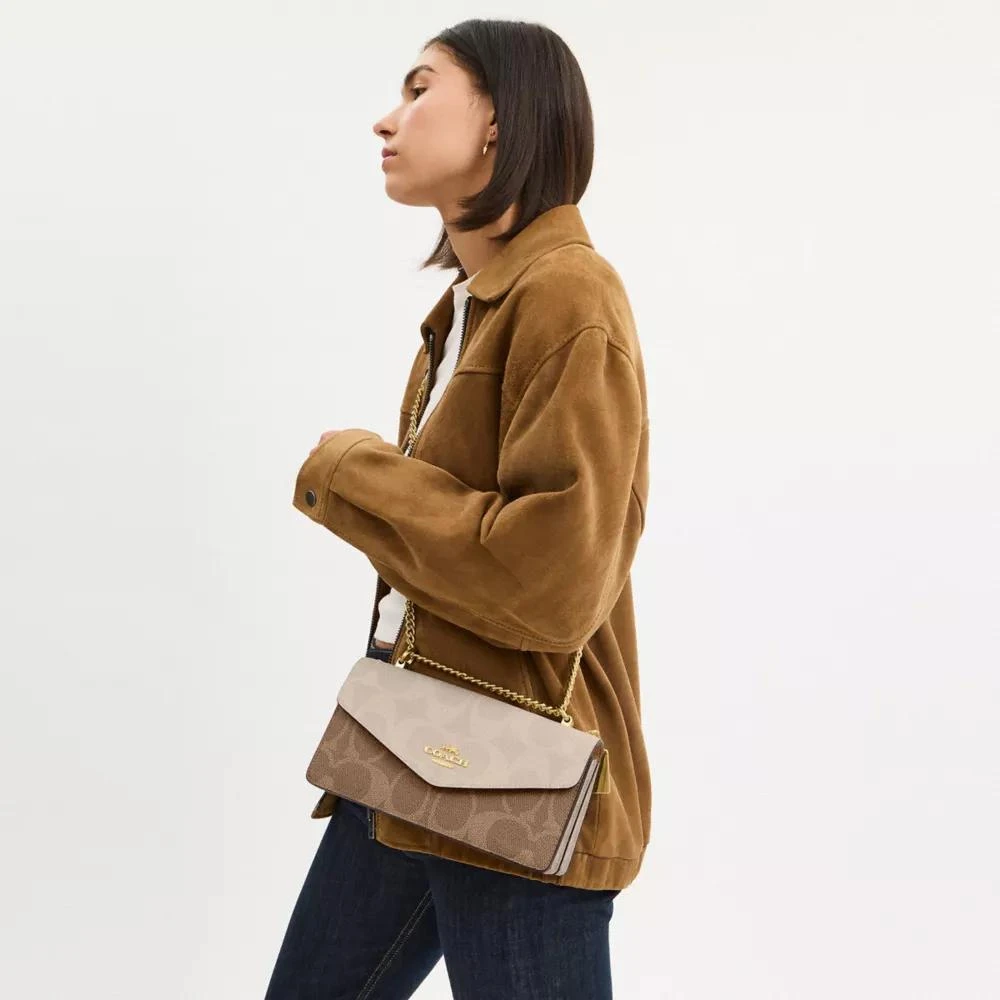 Coach Klare Envelope Crossbody Bag In Blocked Signature Canvas 2