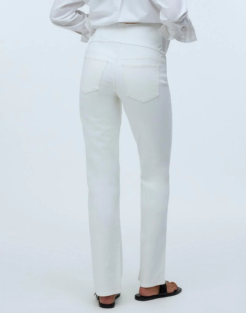 Madewell The Petite Maternity Over-the-Belly '90s Straight Jean in Tile White 4