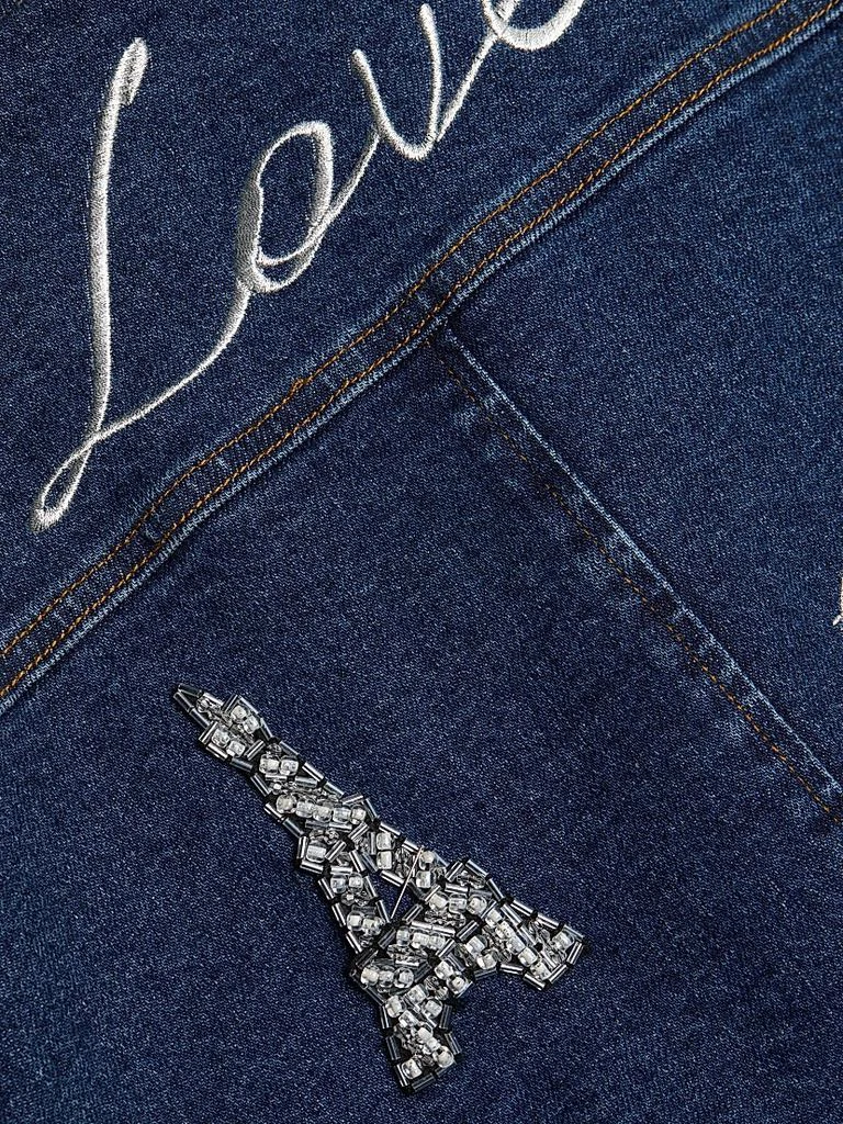 Cinq à Sept Dominique Denim Varsity Jacket 7