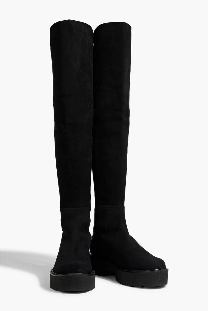 Stuart Weitzman Microstretch and suede over-the-knee boots 2