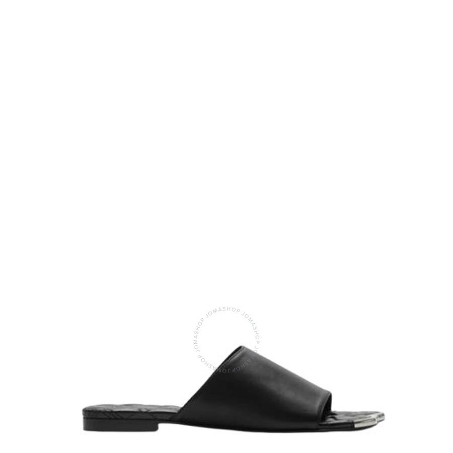 Burberry Lf Dive Sandals - - Synthetic - Black - Slippers