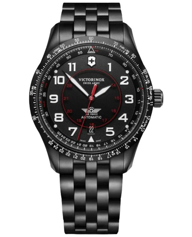 Swiss Army Victorinox Swiss Army Airboss Automatic Black Steel 42mm Men's Watch 241974 1