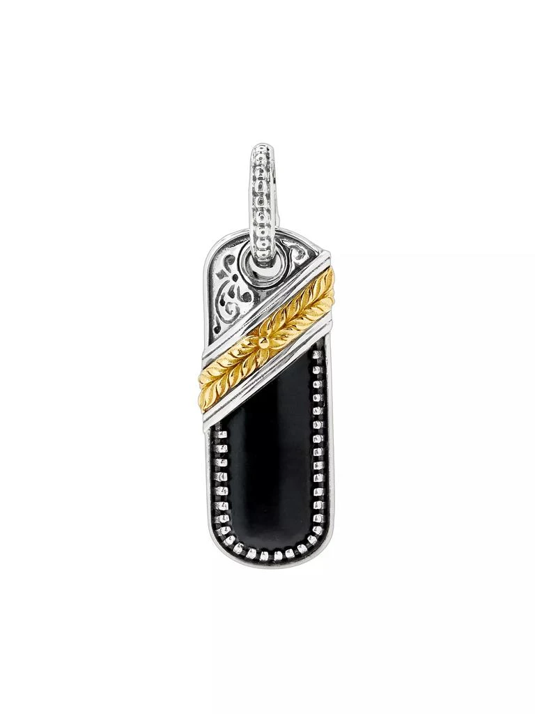 Konstantino Laconia Sterling Silver, 18K Yellow Gold & Onyx Pendant 4