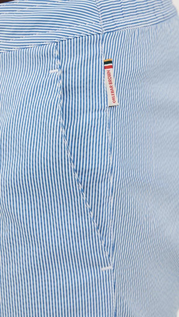ORLEBAR BROWN Bulldog Drawcord Seersucker Stripe Swim Shorts  6.25" 5