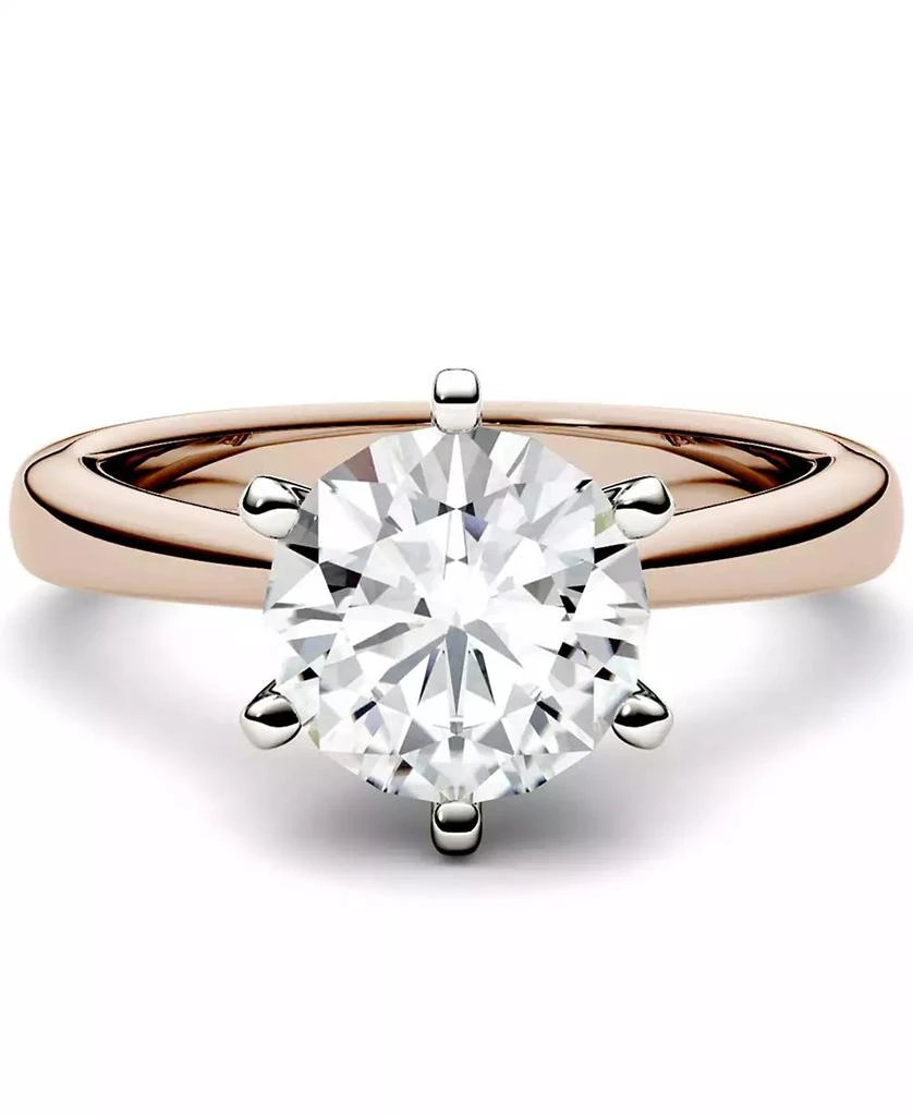 Charles 
Colvard Moissanite Solitaire Engagement Ring 1-9/10 ct. t.w. Diamond Equivalent in 14k White, Yellow or Rose Gold 2