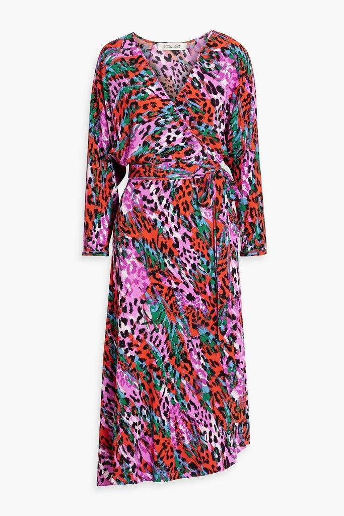 Diane von Furstenberg Eloise wrap-effect printed crepe midi dress