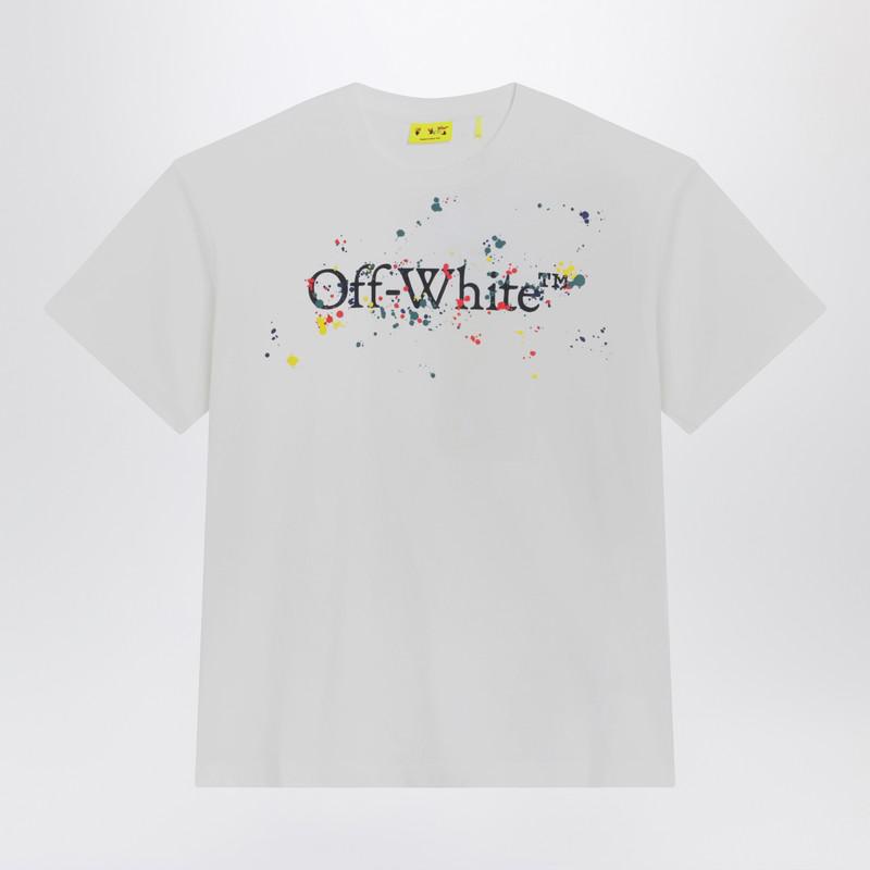 Off-White White Big Bookish Splat Logo T-shirt