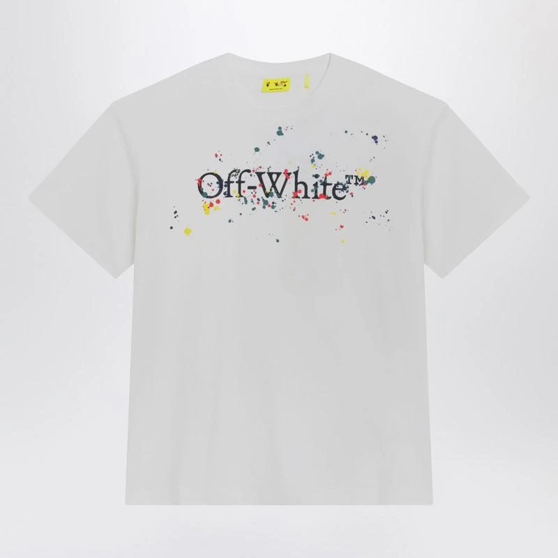 Off-White White Big Bookish Splat Logo T-shirt 1