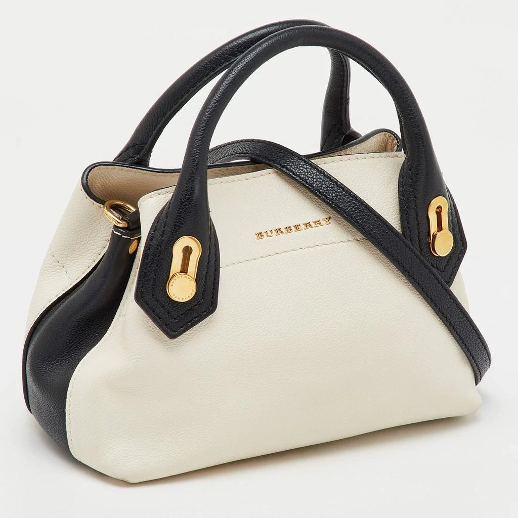 Burberry Burberry OffWhite/Black Leather Milton Satchel 3