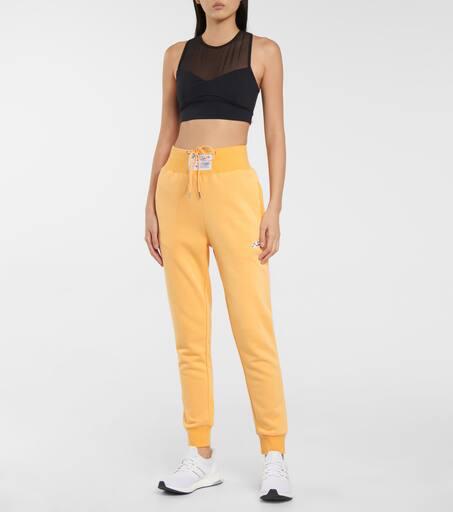 Adam Selman High-rise cotton-blend sweatpants