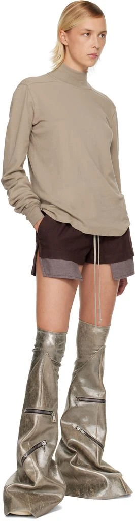 Rick Owens Burgundy Concordians Fog Boxers Shorts 4